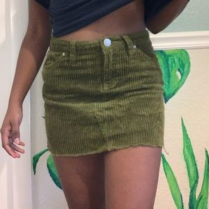 BDG Corduroy Green Skirt